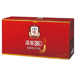 正官庄 活蔘28D 高麗蔘活力飲禮盒, 10瓶, 100ml, 1盒