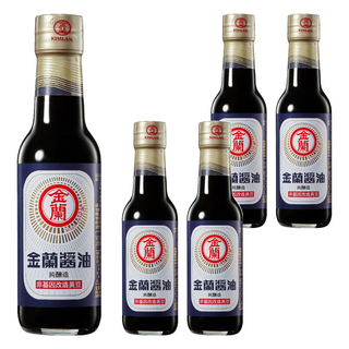 金蘭 醬油, 純釀造, 非基因改造黃豆, 295ml, 5瓶