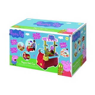 HTI Peppa Pig 粉紅豬小妹豪華快餐車玩具 含30種豐富配件 主題歌播放 隨身攜帶, 多色, 1台