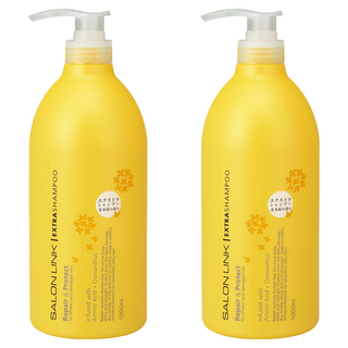 KUMANO 熊野油脂 SALON LINK胺基酸蠶絲蛋白洗髮精，金木犀桂花香，無矽靈，滋潤秀髮保濕, 1L, 2瓶