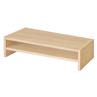 HOPMA 合馬家具 可調式雙層螢幕架 台灣製造, 淺橡 漂流木