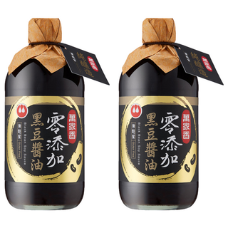 萬家香 零添加黑豆醬油 無麩質 不含糖分, 450ml, 2瓶