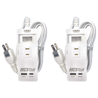 MAX STAR 太星電工 速充寶 PD23W 一開三插快充延長線, 1.2m, 白色, 2條