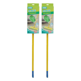 多麼潔 家幫派 特級超纖拖把 乾濕兩用 毛屑髒污清潔溜溜 超纖布吸附髒污靜電力大 拖把桿可伸縮 可搭配市售靜電除塵紙使用, 570g, 2支