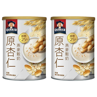 QUAKER 桂格 原杏仁燕麥穀奶, 390g, 2罐