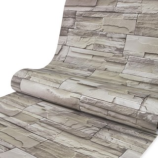 WA. WALL ART 仿真立體磚紋 防水自黏壁紙 環保PVC材質 免刷膠設計, 黃礦層岩