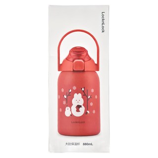 LocknLock 樂扣樂扣 胖胖保溫杯 冬季款 LHC3308RED-XM 540g, RED, 880ml, 1個