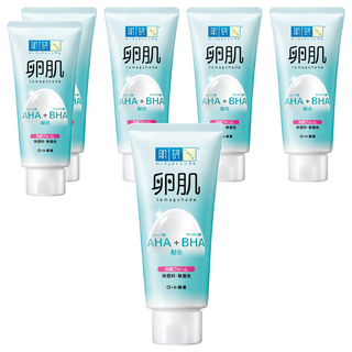 HADALABO 肌研 卵肌去角質洗面乳 AHA+BHA配合 溫和洗淨老廢角質, 130g, 6條