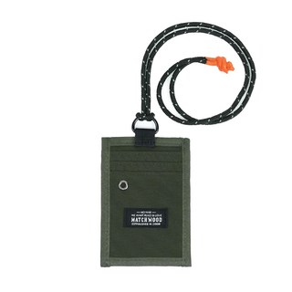 Matchwood Army 證件套 掛繩長度43cm 防潑水尼龍材質, 12 x 8.5cm, 軍綠色