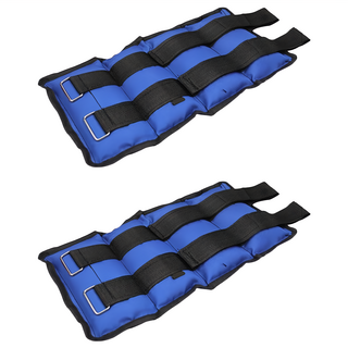 綁腿沙袋 Set, 增強爆發力，透氣吸汗，1KG-5KG 一對入, 37 x 18cm, 2.5kg, 藍色