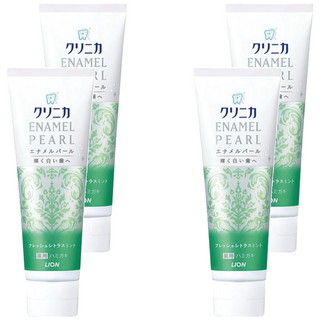 LION 獅王 固齒佳酵素亮白牙膏 日本酵素配方 去除牙漬 預防牙結石 LSS淨澈成分 清新口氣, 130g, 4條