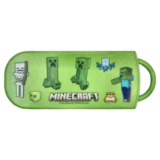 Skater 日本境內版 日本製 三件餐具組 3支, 我的世界 創世神 Minecraft 麥塊, 收納盒 含把手 20.6 x 8.2 x 1.7cm + 環保筷子 16.5cm + 湯匙 13cm + 叉子 13cm, 1組