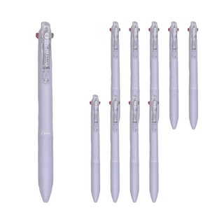 PILOT 百樂 Acroball BKHAB50EFLA 輕油3+1多功能油性原子筆 Set 10 0.5mm原子筆+0.5mm鉛筆, 薰衣草紫, 10支