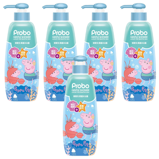 Probo 博寶兒 柔護沐浴露, 植物胺基酸配方, 溫和低敏不刺激, PCA保濕因子, 黑燕麥萃取與類神經醯胺, 500ml, 5瓶