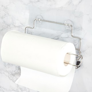 PEACHY LIFE 完美主義 霧面304不鏽鋼捲筒紙巾架, 金屬銀, 1個