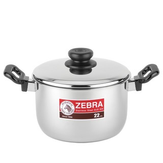 ZEBRA THAILAND 斑馬牌 Tiger老虎雙耳鍋-22CM, SUS304不鏽鋼材質, 4.5L, 單一顏色, 1個