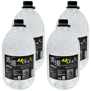 清境 竹炭水, 6L, 4桶