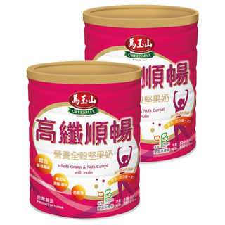 馬玉山 營養全穀堅果奶 高纖順暢配方, 豐富膳食纖維, 無糖無香料, 850g, 1入, 2罐