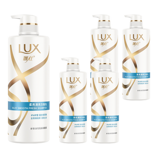 LUX 麗仕 柔亮清爽洗髮乳, 750g, 5瓶