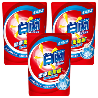 白蘭 超濃縮洗衣精 強效潔凈除蟎配方 補充包, 1.6kg, 3包