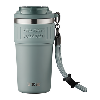 TKK 洛奇系列 316不鏽鋼X陶瓷 咖啡杯 保溫杯 630ML, 灰墨藍, 1個