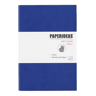 PAPERIDEAS 子彈筆記本 軟皮 A5, 點陣, 188頁, 寶藍色, 1本