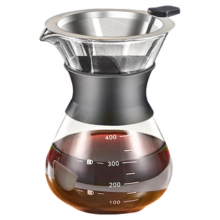 EDISH 手沖滴漏式帶濾網咖啡壺套組 400ml - 輕鬆享受手沖咖啡樂趣, 咖啡壺, 1組