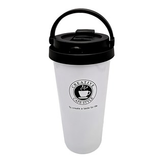 BOACUP 提手保溫咖啡杯 304不鏽鋼 白色 500ml, 1個