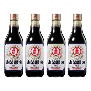金蘭醬油，純釀造，非基因改造黃豆, 590ml, 4瓶