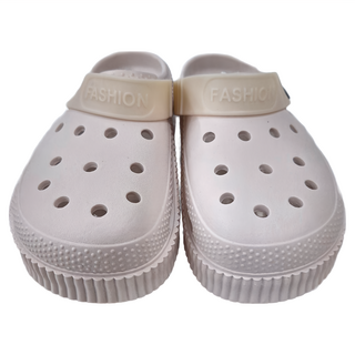 OP 生活 厚底洞洞鞋 EVA材質, 白色, 36~37(23cm)