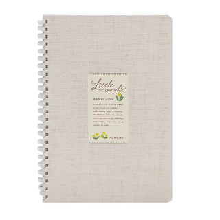 KOKUYO 國譽 Little Woods 軟線圈A5點線筆記本 8mm 80頁 米色, 1本