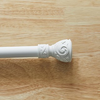 shez Home 窗簾桿 附窗簾桿架*3+螺絲*6+連接桿*2, 白色