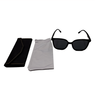 ALEGANT 復古風格輕量橢圓方框墨鏡 UV400太陽眼鏡, 雅藝黑, 145 x 146 x 55mm