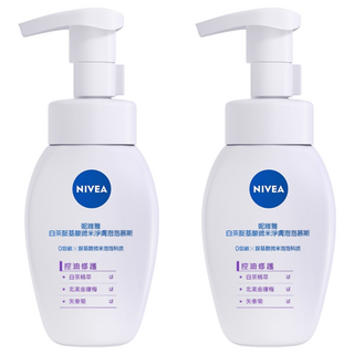 NIVEA 妮維雅 白茶胺基酸微米淨膚泡泡慕斯 控油修護, 180ml, 2瓶