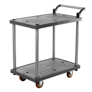 T-REX CASTER 2層恐龍手推車 灰色 (旋轉輪2入 + 固定輪2入), 1個