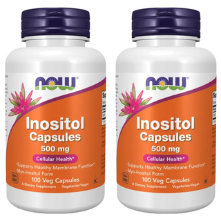Now 肌醇膠囊 500mg 全素, 100顆, 2罐