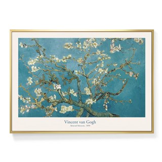 菠蘿選畫所 梵谷 杏花 掛畫 AVAR4606G, 金色
