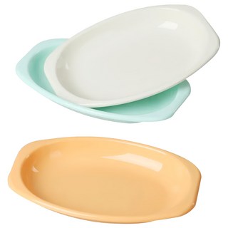 HIKARI 日光生活 環保微波長盤3件組 M004-3, 耐熱微波，台灣製造, 顏色隨機, 1組