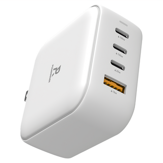 POWERRIDER 100W 氮化鎵4孔折疊快速充電器 PD-1002CA 63 x 63 x 30.5mm 198g 原廠保固, 白色, 1個