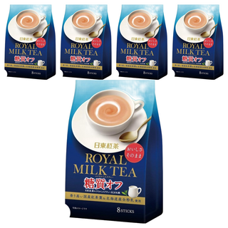 日東紅茶 皇家奶茶包 (少糖), 香醇濃郁, 即時沖泡, 獨立包裝, 9.4g, 8包, 5袋