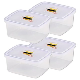 GIMI 吉米 頑皮保鮮盒 大 顏色隨機 2L 4個 - 食品保鮮收納好幫手, 4個容器 + 4個蓋子