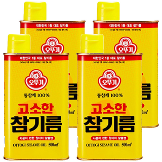 OTTOGI 不倒翁 芝麻油, 500ml, 4罐