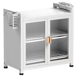 HOUDER 上翻門防塵碗碟櫃, 2層, 1個, 白色