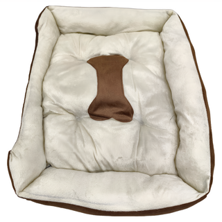 萌貝貝 四季通用 超柔軟加厚寵物床 (狗狗 貓貓 床), 米色, 1個