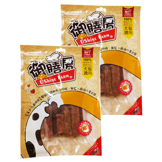 Ushen Farm 御膳房 寵物零食 養生南瓜鴨肉條, 100%嚴選在地新鮮肉品, 犬貓適用, 南瓜 + 鴨肉, 120g, 2包