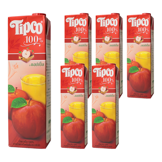 Tipco 泰可 100%蘋果汁 富含多款豐富維生素營養, 1L, 6瓶