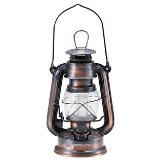 CAPTAIN STAG 鹿牌 暖色復古款 LED油燈 鐵/鍍鋅材質 煤油/燈油燃料 黑色/卡其色, 古銅色, 1個