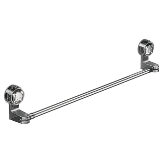 小麥購物 吸盤伸縮毛巾架 C580 透黑色 伸縮調整 浴室收納 掛毛巾 鍋蓋架, 1個, 30~47.5 x 7 x 11cm