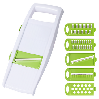 廚用五合一切菜刨絲神器 防滑手柄設計, 顏色隨機, 1組