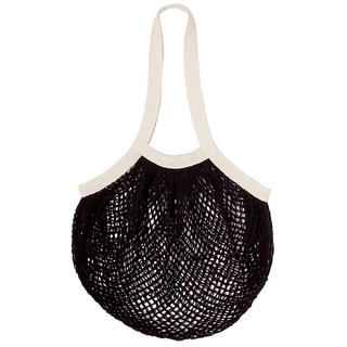 Now Designs 編織肩背包 100%純棉, 黑白色, 45 x 1 x 32cm